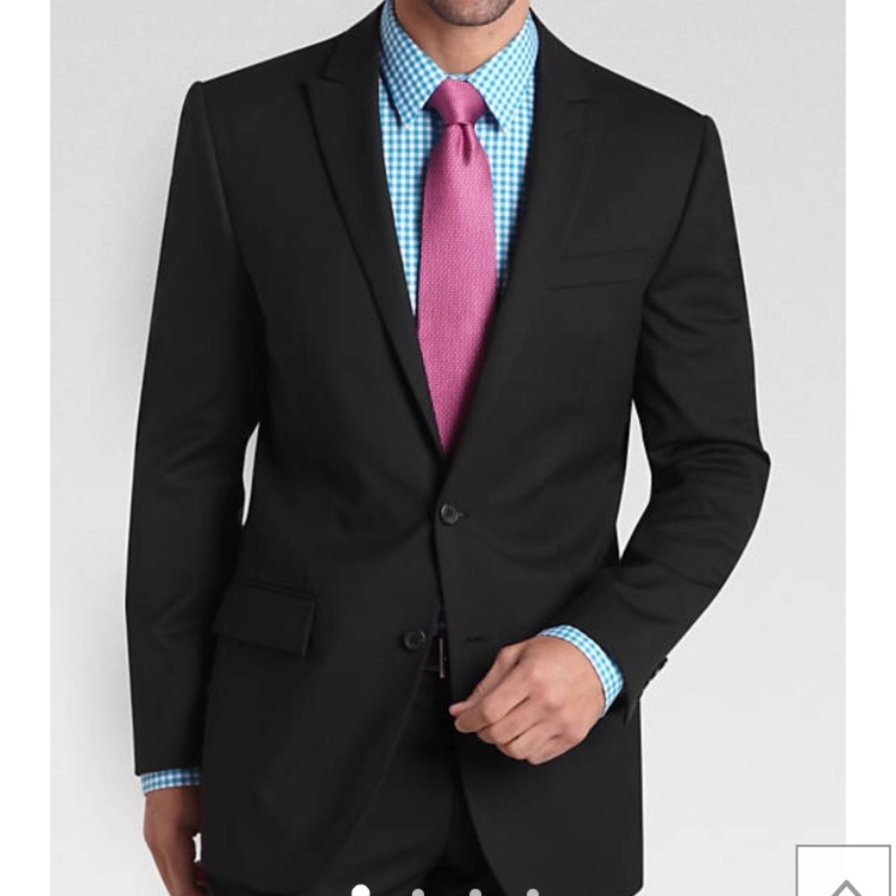 Joseph Abboud Egara Black Slim Fit Suit Coat 40R